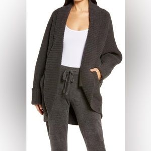 Barefoot Dreams Sweaters Barefoot Dreams Cozychic Waffle Cocoon Cardigan Carbon